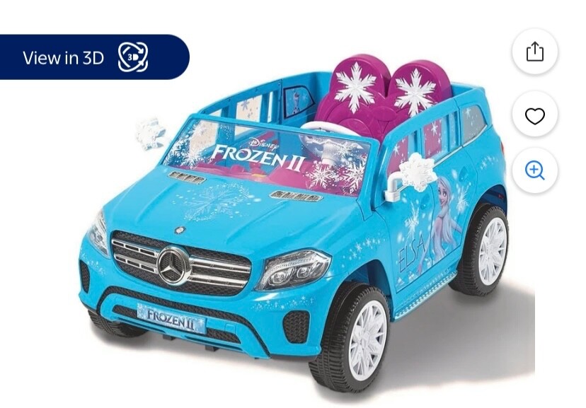 12V Disney’s Frozen Mercedes GLS-320 Powered Ride-on for Girls Ages 3+, up to 5