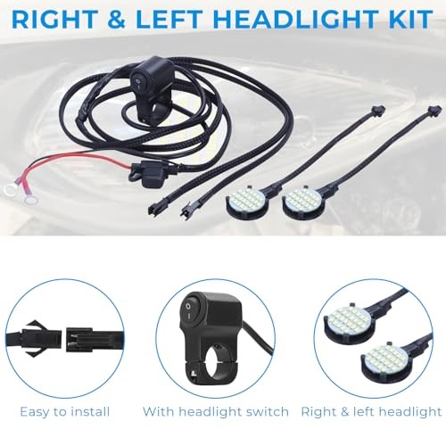 Left & Right Headlight Kit for 2016-2024 Yamaha Raptor 90 Raptor 110