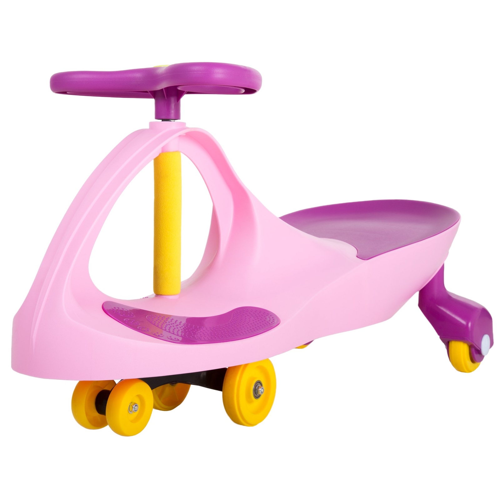 Pink and Purple Wiggle Car Ride On Toy for Kids Develops Motor Skills
