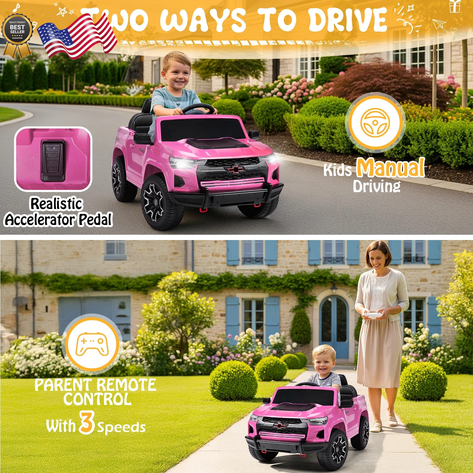 12V Licensed Chevrolet Colorado Electric Ride on Car Toy for Toddler Kid NEW