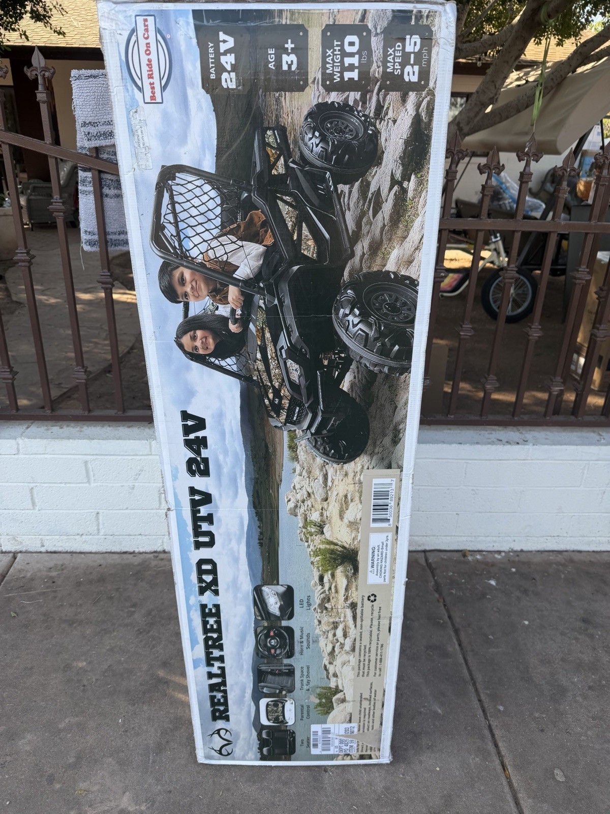 24V Realtree Camo UTV Battery-Operated Ride On Toy Remote/ NO SHIPPING