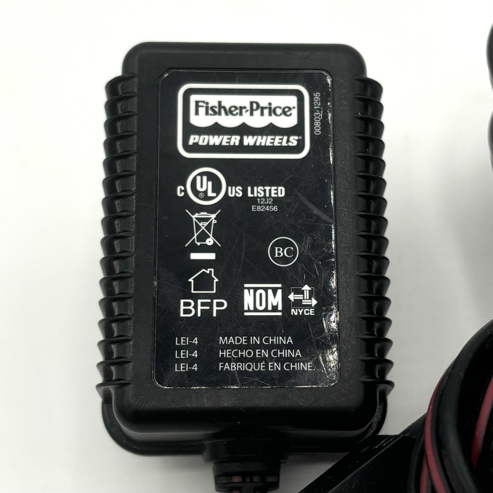 Fisher Price Power Wheels 12V Class 2 Battery Charger Wall Plug 00801-1781
