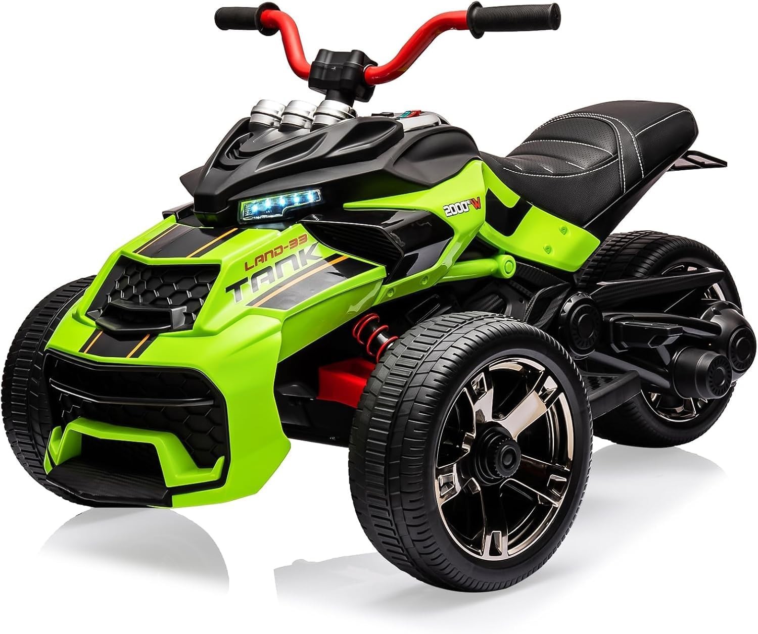 12V Ride-On ATV for Kids w/ Dual 55W Motors, Suspension, USB, Music & Lights