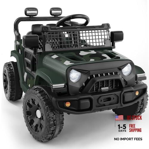 Ride On Car, Bluetooth Ride on Toys for Toddlers, 12V Kids Battery Green