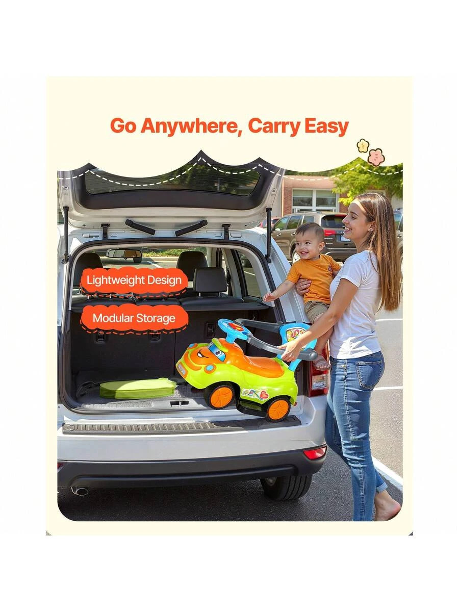 Ride On Push Car Toddler 19-36 Months Guardrails Storage Boys Girls