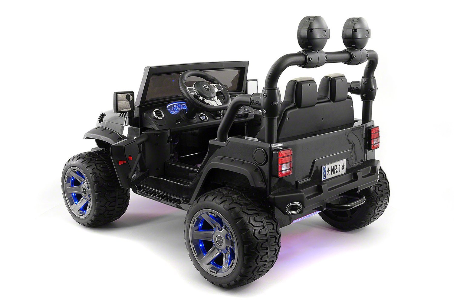 24V TWO SEATER KIDS RIDE ON TRUCK CAR JEEP 2 POWERFUL MOTORS,RUBBER TIRES,MP3+RC