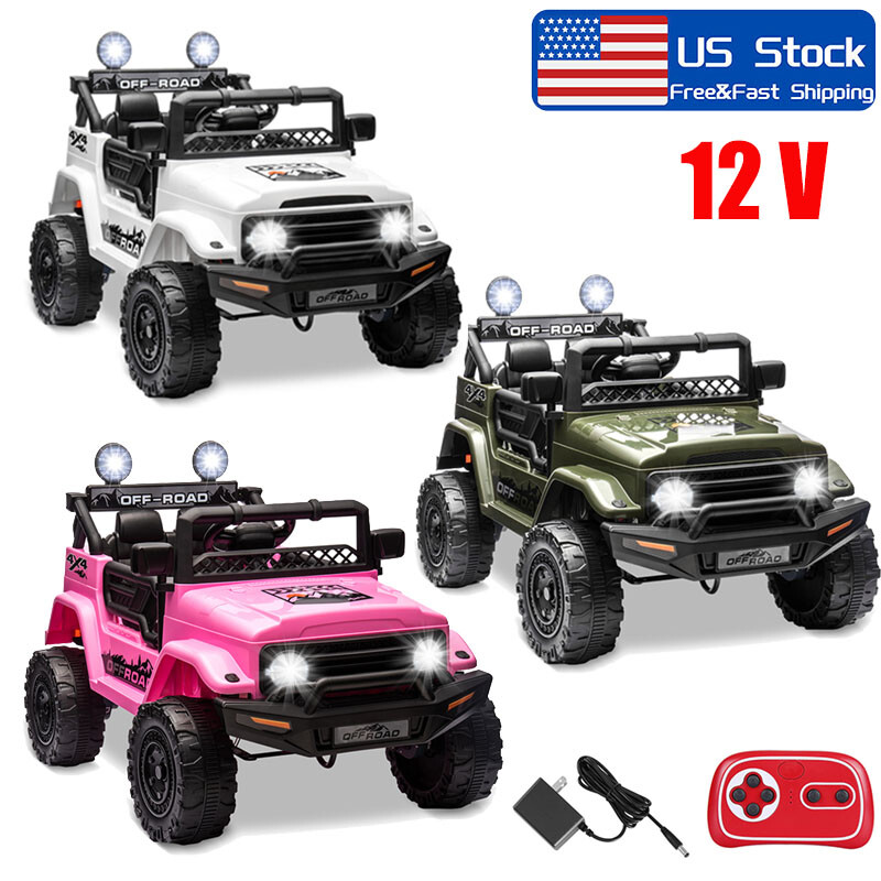 Kids Ride On Car 12V 2 Seater Electric Vehicle Toy Truck Jeep w/Remote Control