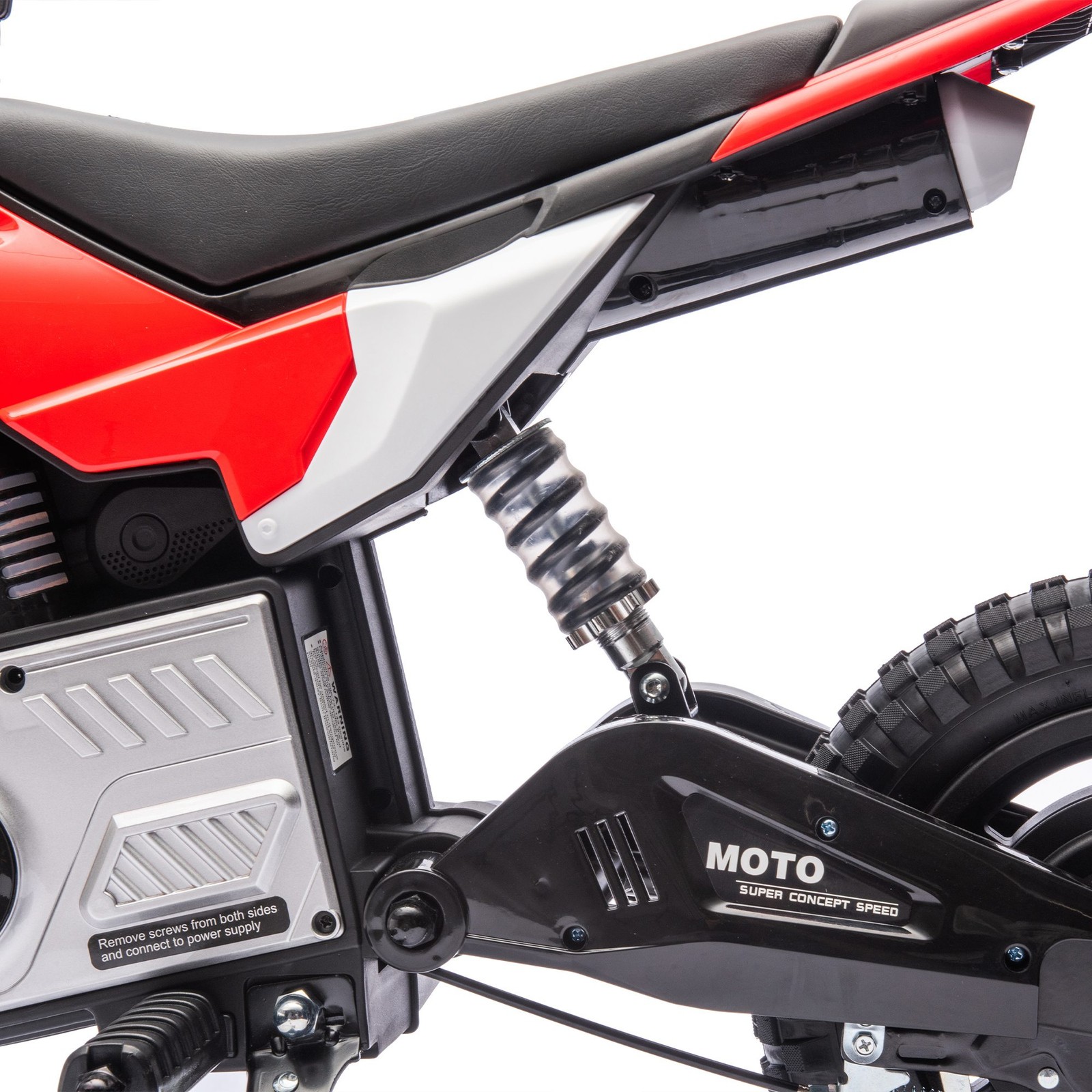 24V Electric Motocross Ride On Motorcycle LED Breathing Light for Kid Ages 5-12