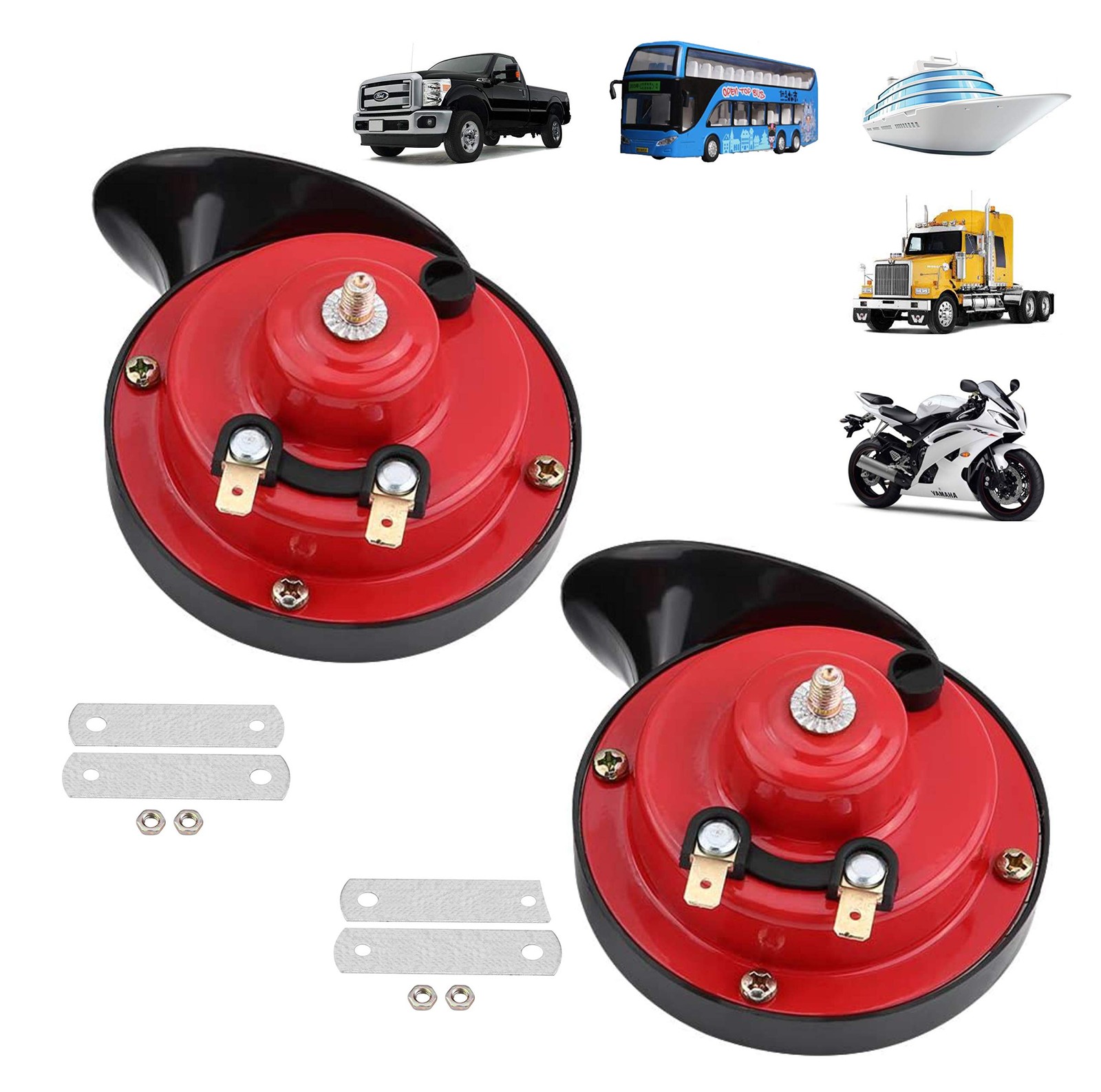 Train Horns for Trucks 300DB Loud Snail Horn,12V Waterproof Horns Kit Super L…