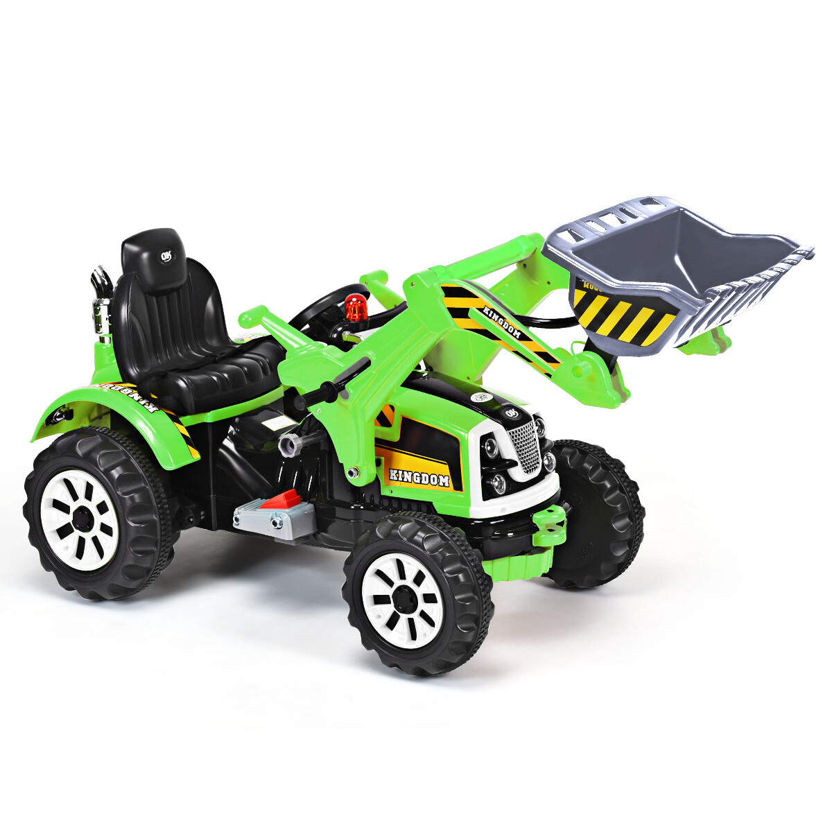 Outdoor Kids Ride On Excavator Truck 12V Battery Powered W/ Front Loader Digger