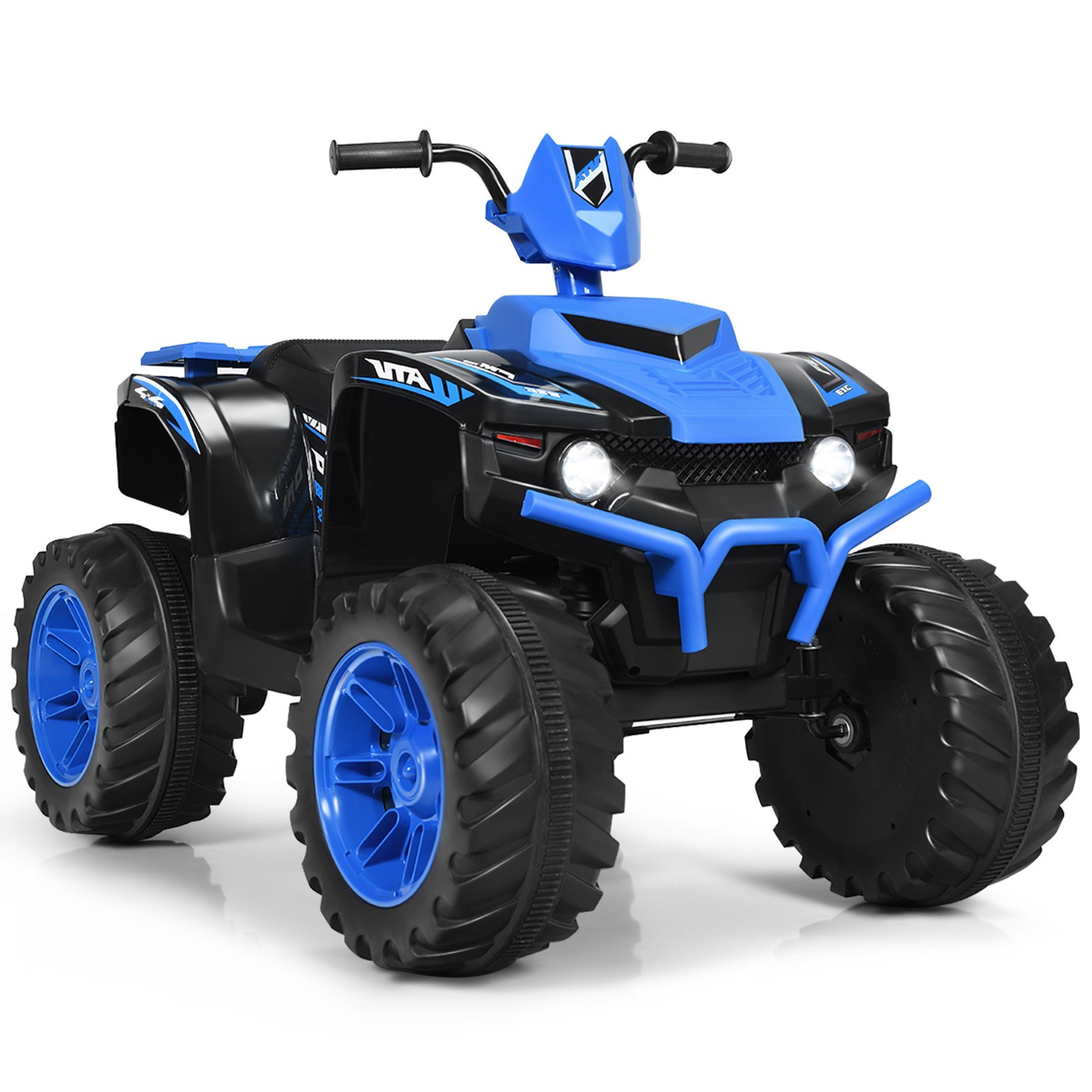 12V Electric Kids Ride On Car ATV 4-Wheeler Quad w/ Music LED Light Navy