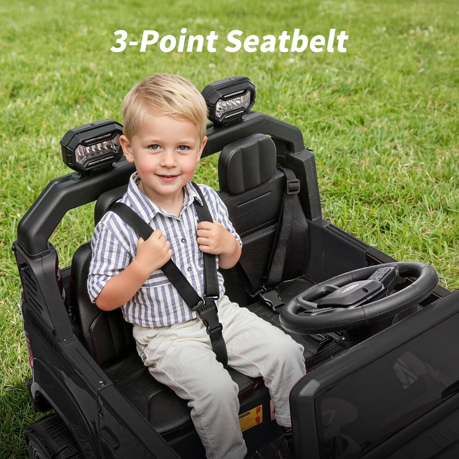 Hikiddo Licensed Ford Shelby F-150 2 Seater Ride on Car for Kids, 24V Electric C