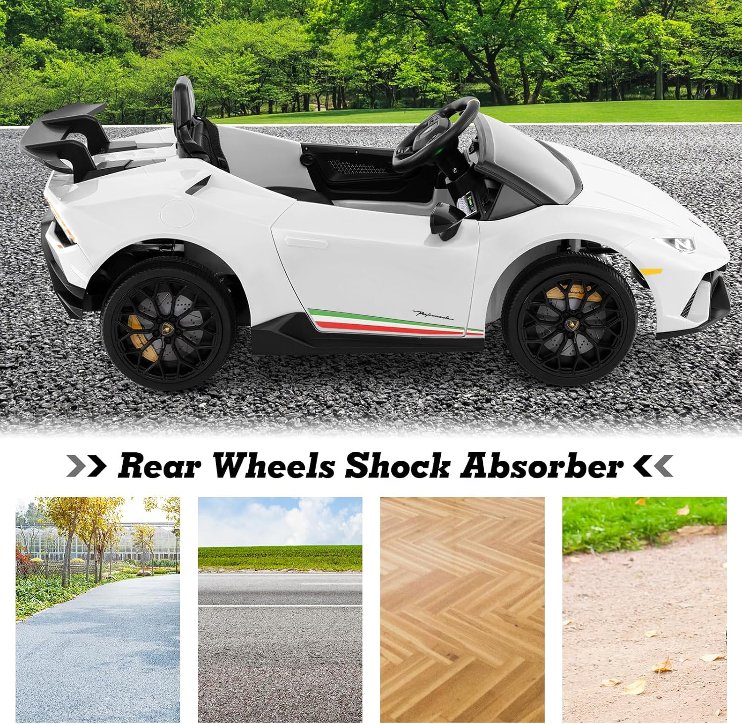 Licensed Lamborghini Huracan Ride on Car by , 12V Kids Electric Vehicle with Rem