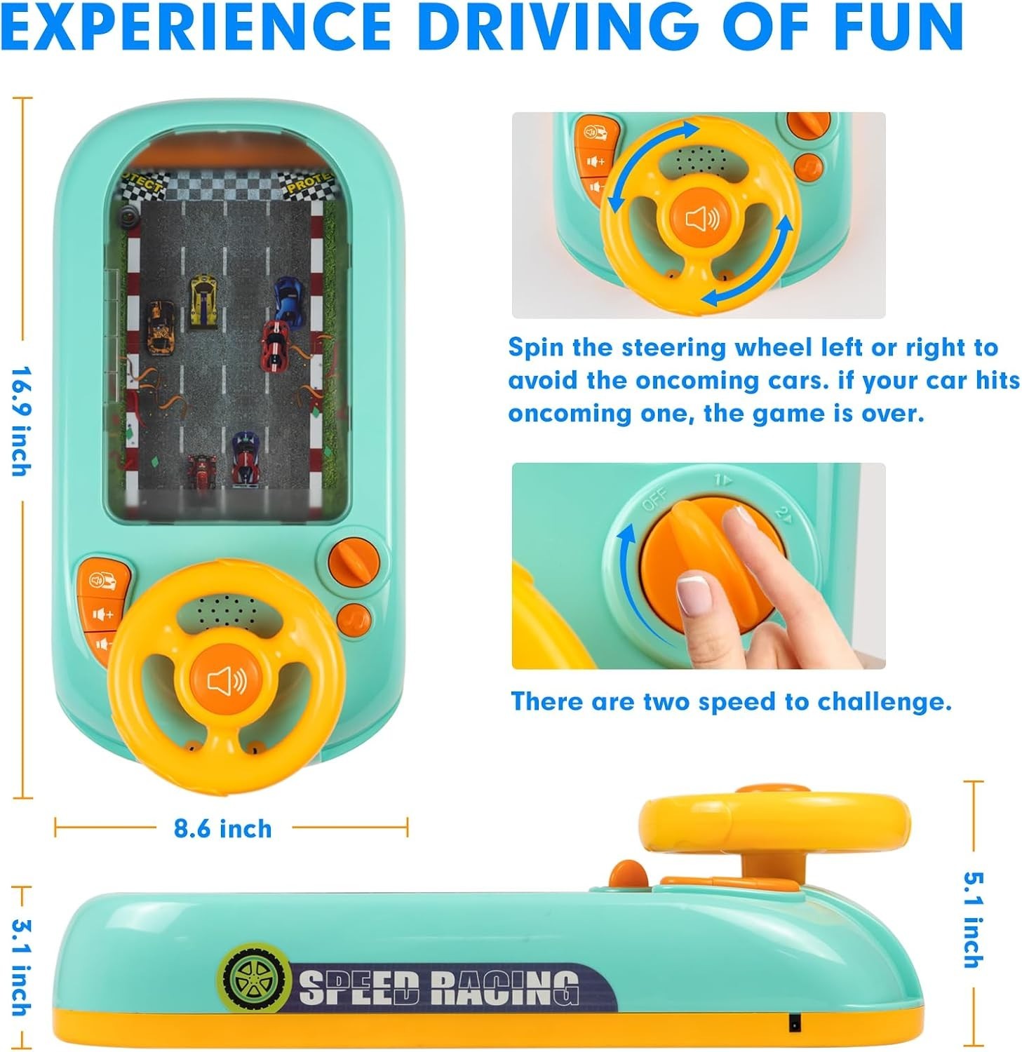 Educational Steering Wheel Toy | Toddler Traffic Sense & Hand-Eye Coordination