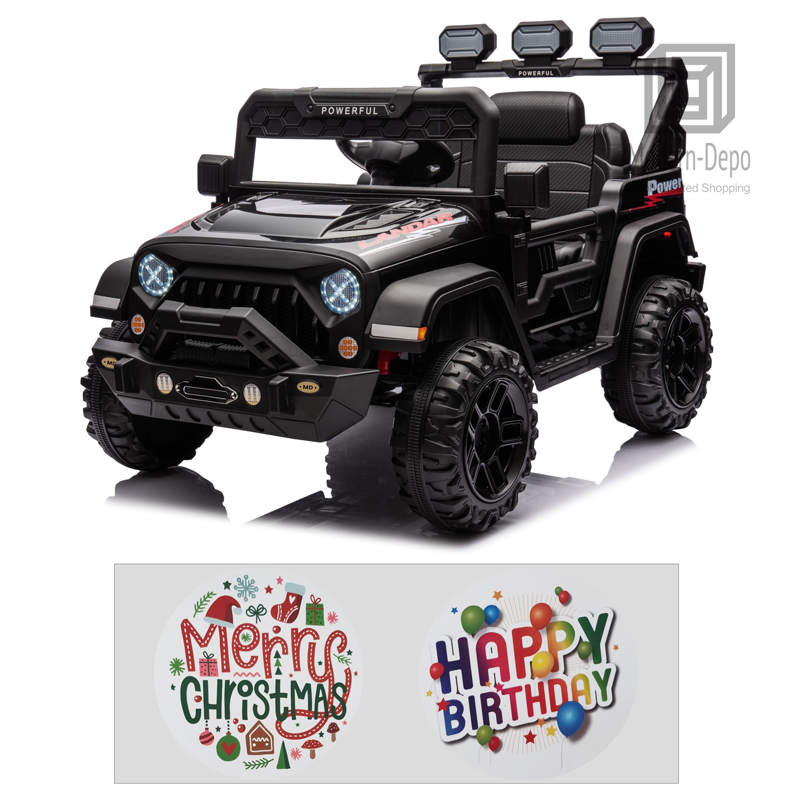 12V Electric Kids Ride On Truck W/ Remote Control DIY Sticker 2 Motor MP3 Player