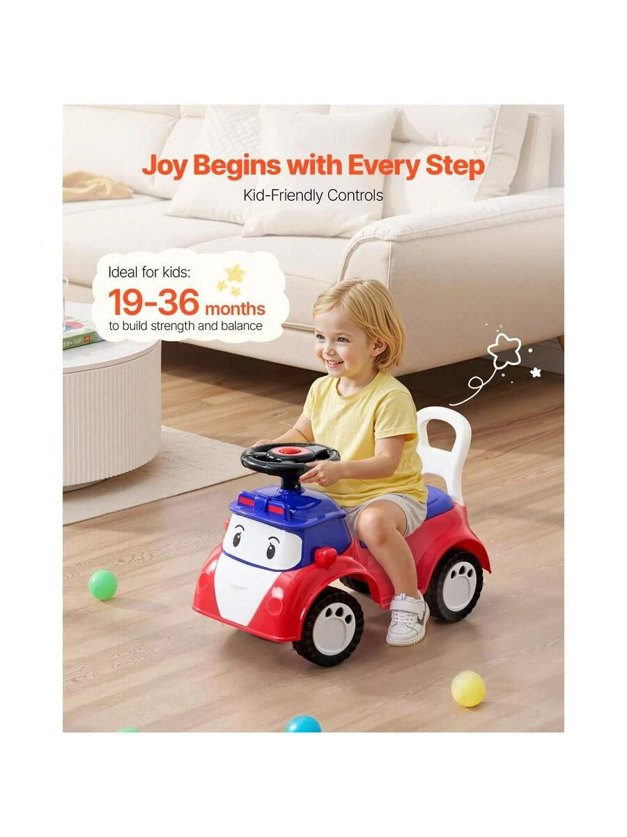 Ride On Push Car Toddler 19-36 Months Music Storage 55lbs Boys Girls