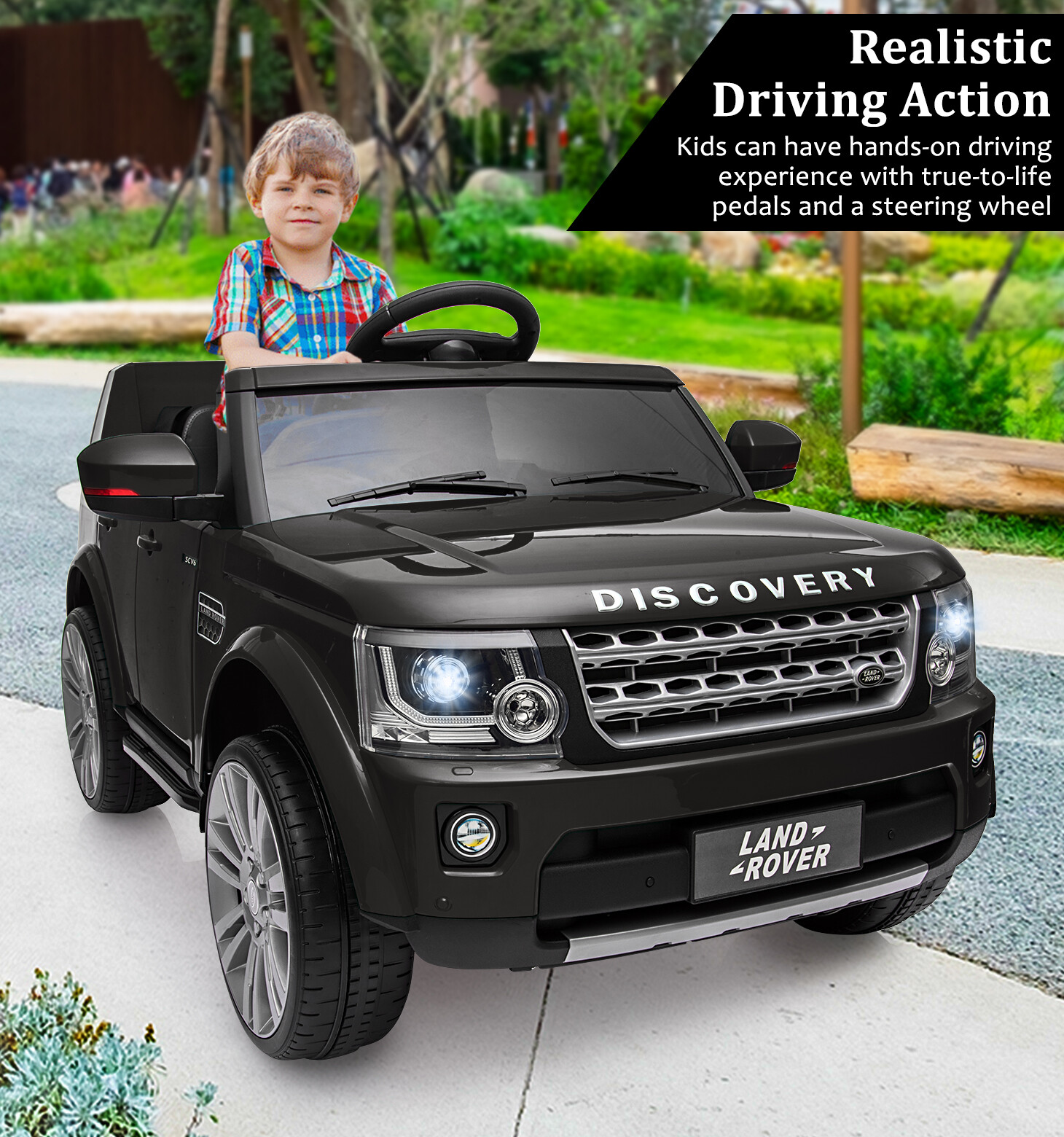 12V Ride On Toys for Toddler 3-8, Kids Electric Car With Parent Remote Control