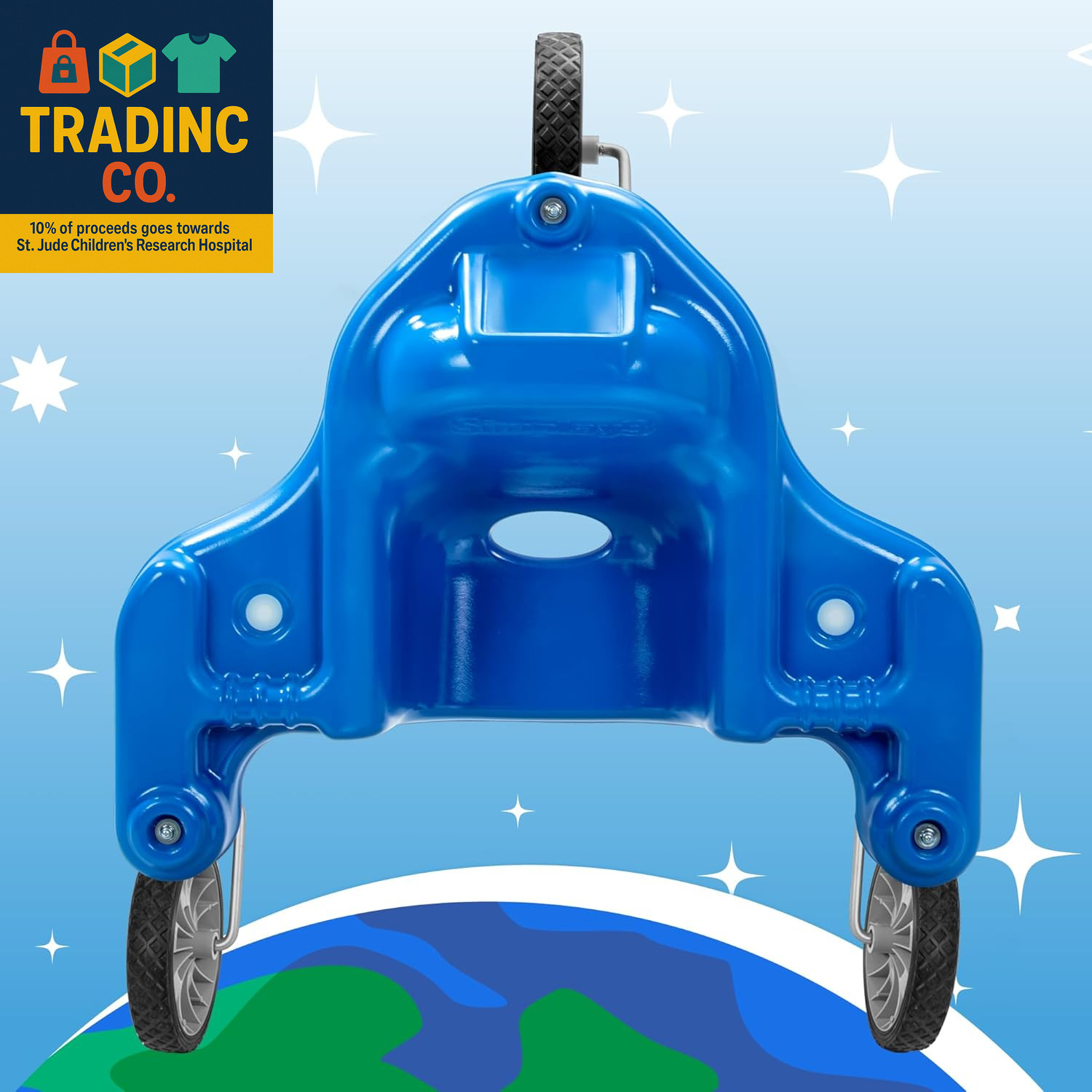 Galaxy Glider Ride-On Toy for Toddlers and Kids Ages 1-1/2 to 5 Years, 360-Degre
