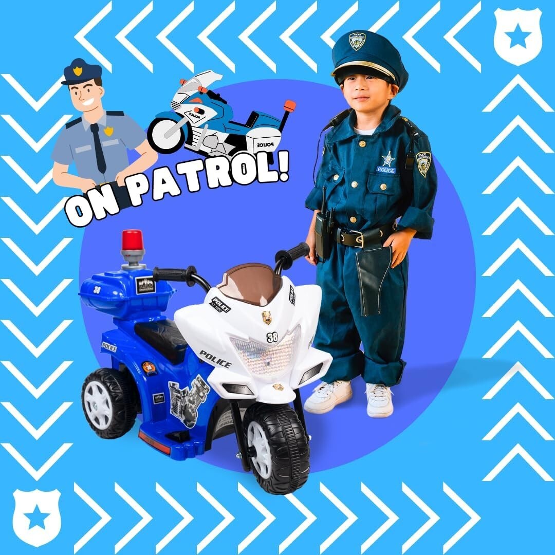 Imaginative Lil Patrol Ride-On for Kids, 6V, Purple and Pink, Ages 18+