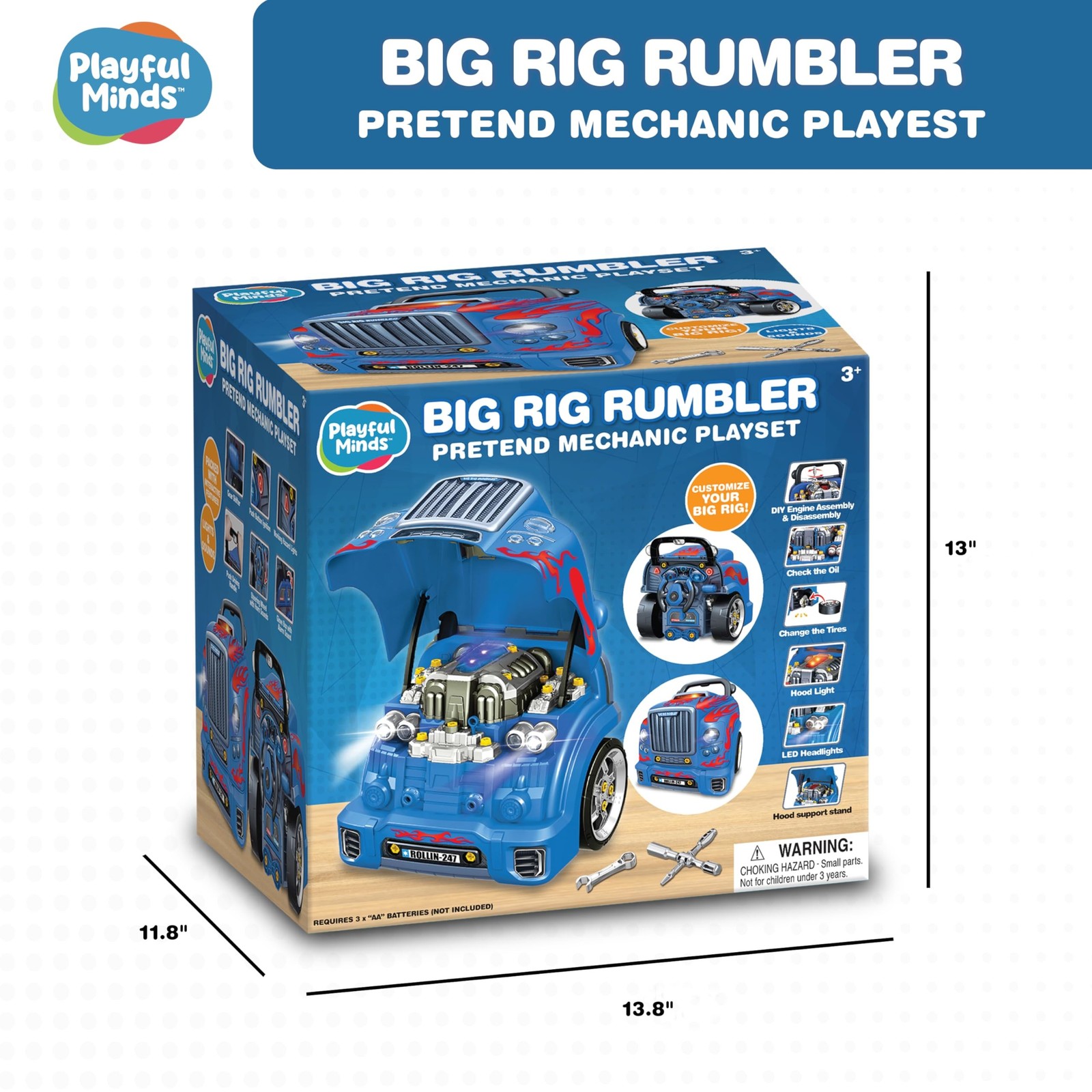 Interactive Large Truck Engine Toy for Kids – Complete Mechanic Repair Kit