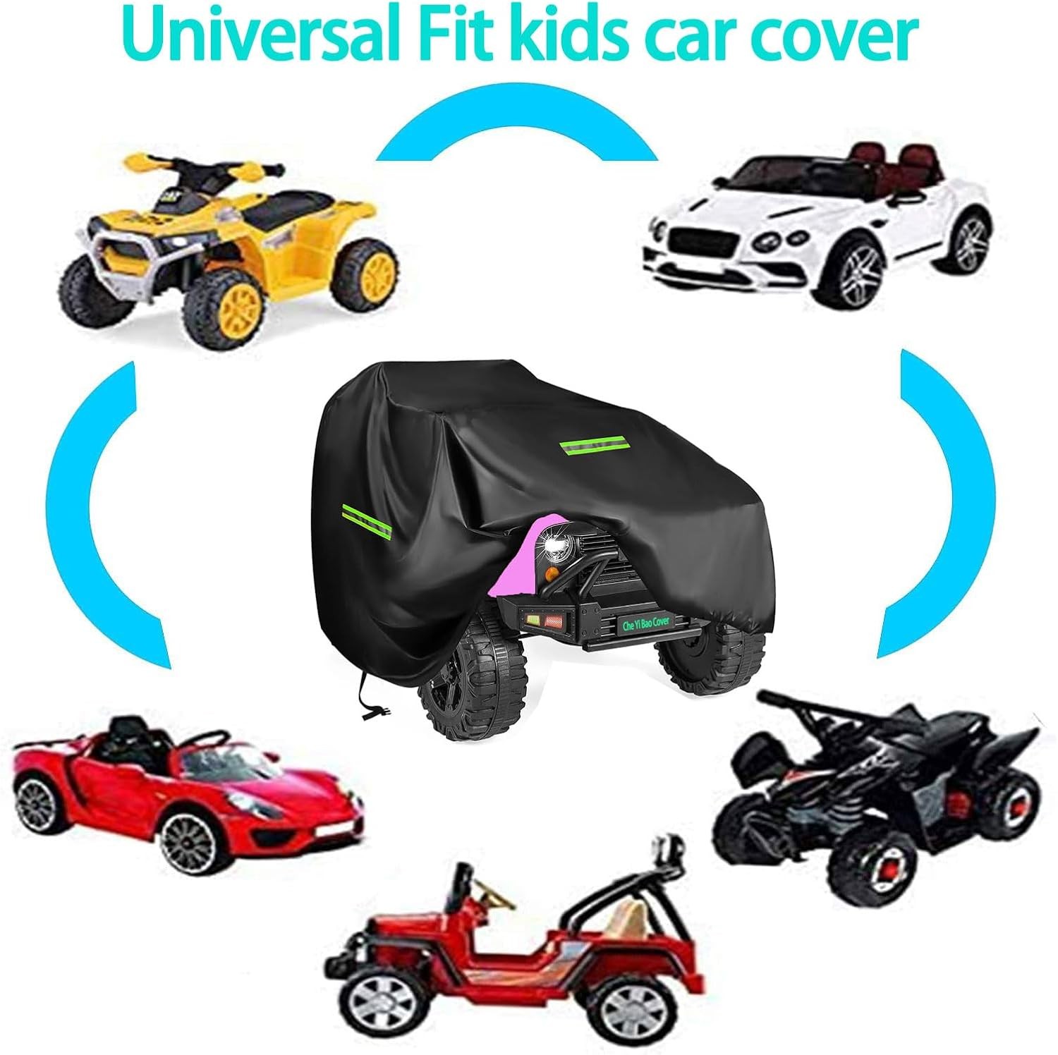 Kids Car Cover 420D Ride on Toy Covers for Kids Electric Vehicle 55*33*32inch