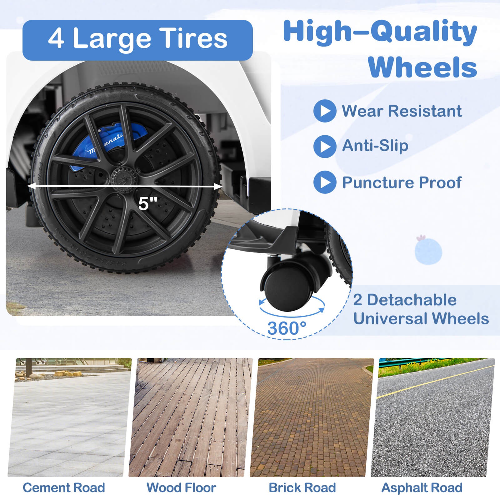 3-in-1 Ride on Push Car Maserati Licensed Foot to Floor Kids Sliding Walking Car