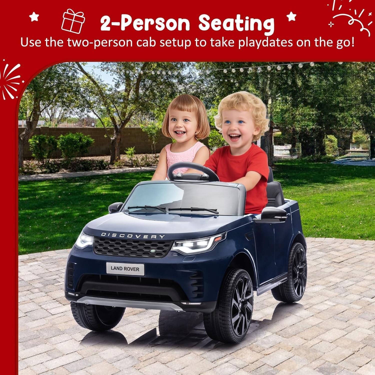 12V Land Rover Licensed Electric Car for Kids Parental Remote Fun Outdoor Toy