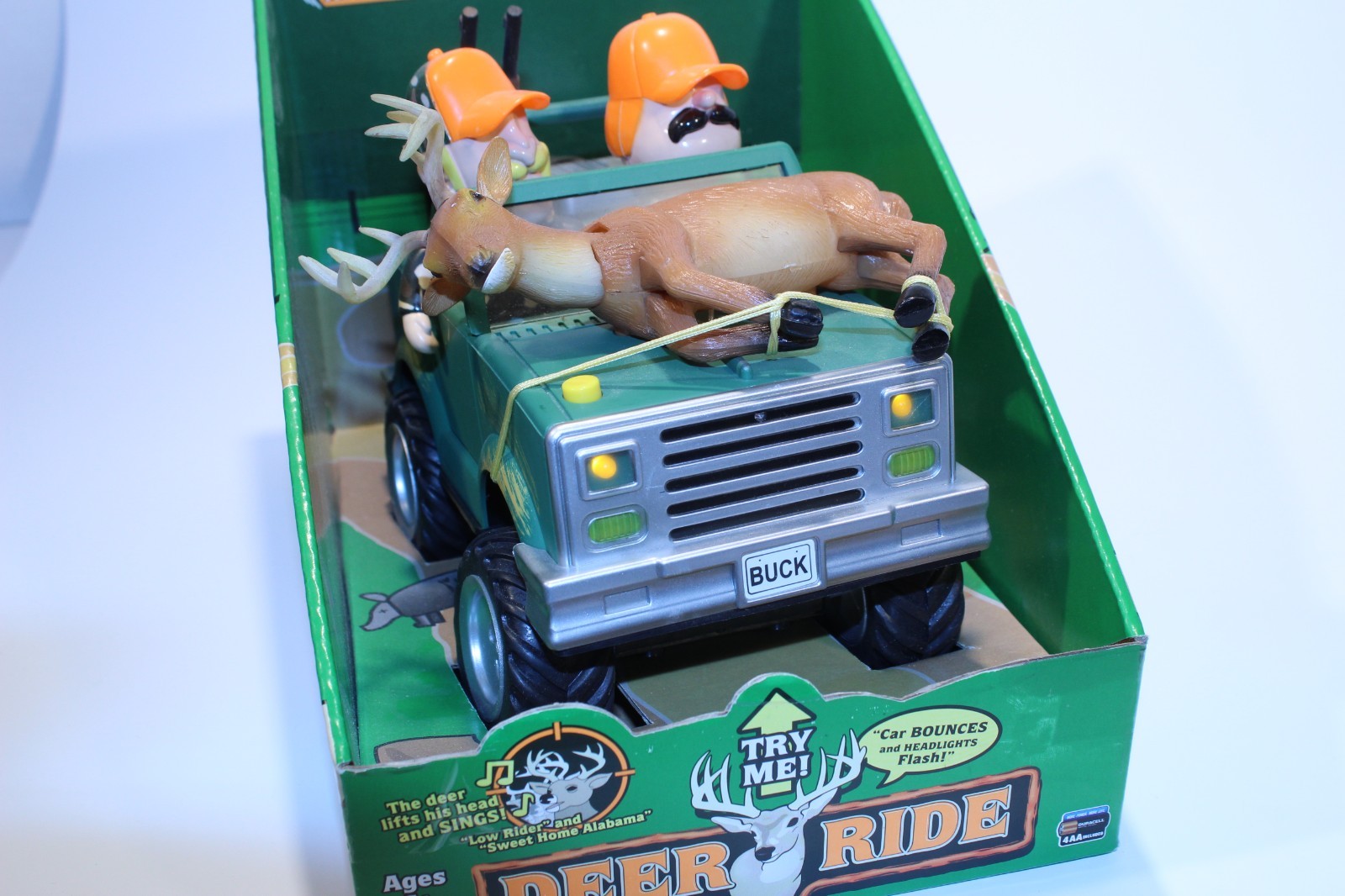 Gemmy Deer Ride Motion Activated Singing Buck Read Description New Batteries