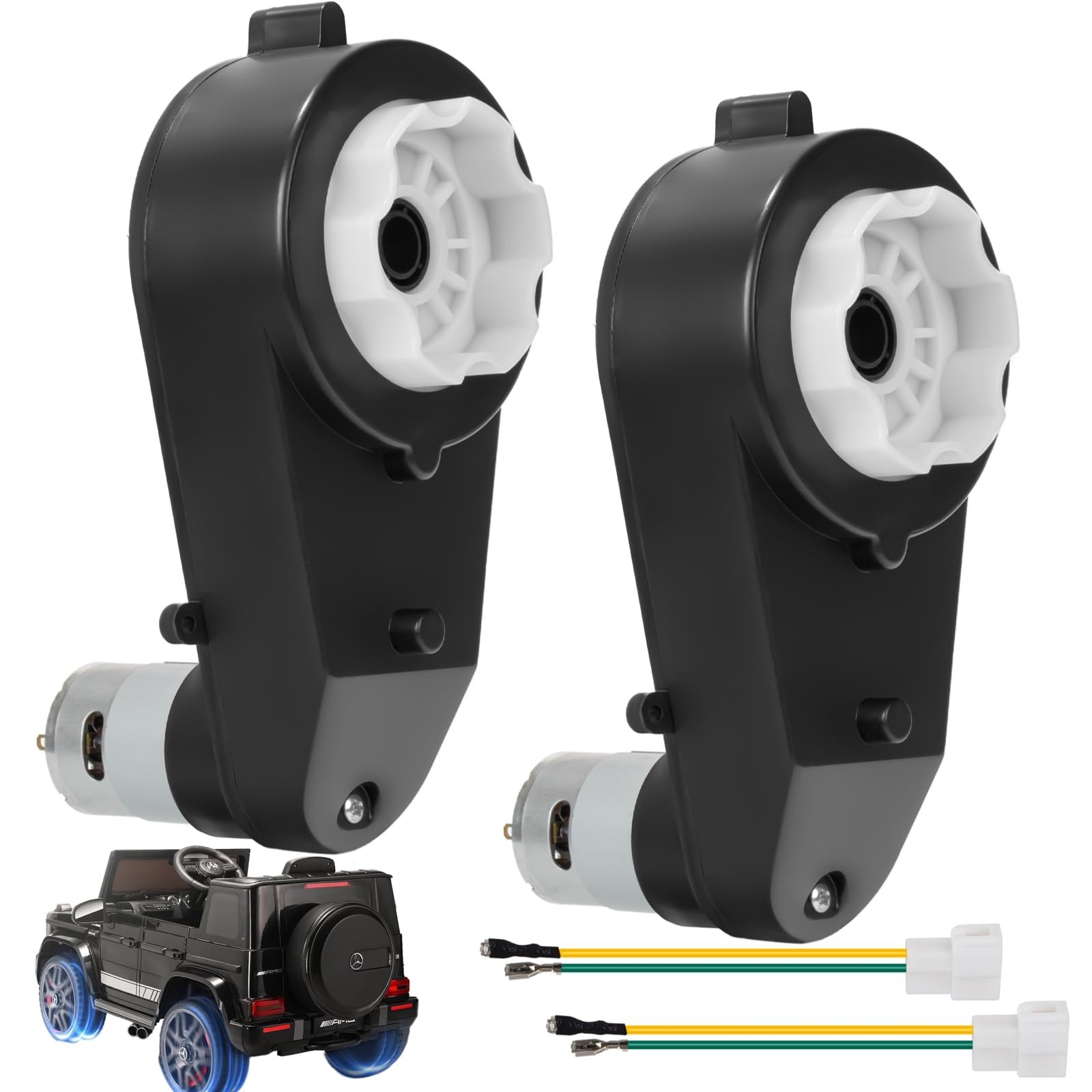 2Pcs 24V 40000RPM Gearbox Motor for Kids Ride-On Car, RS550 Drive Engine, Toy Up