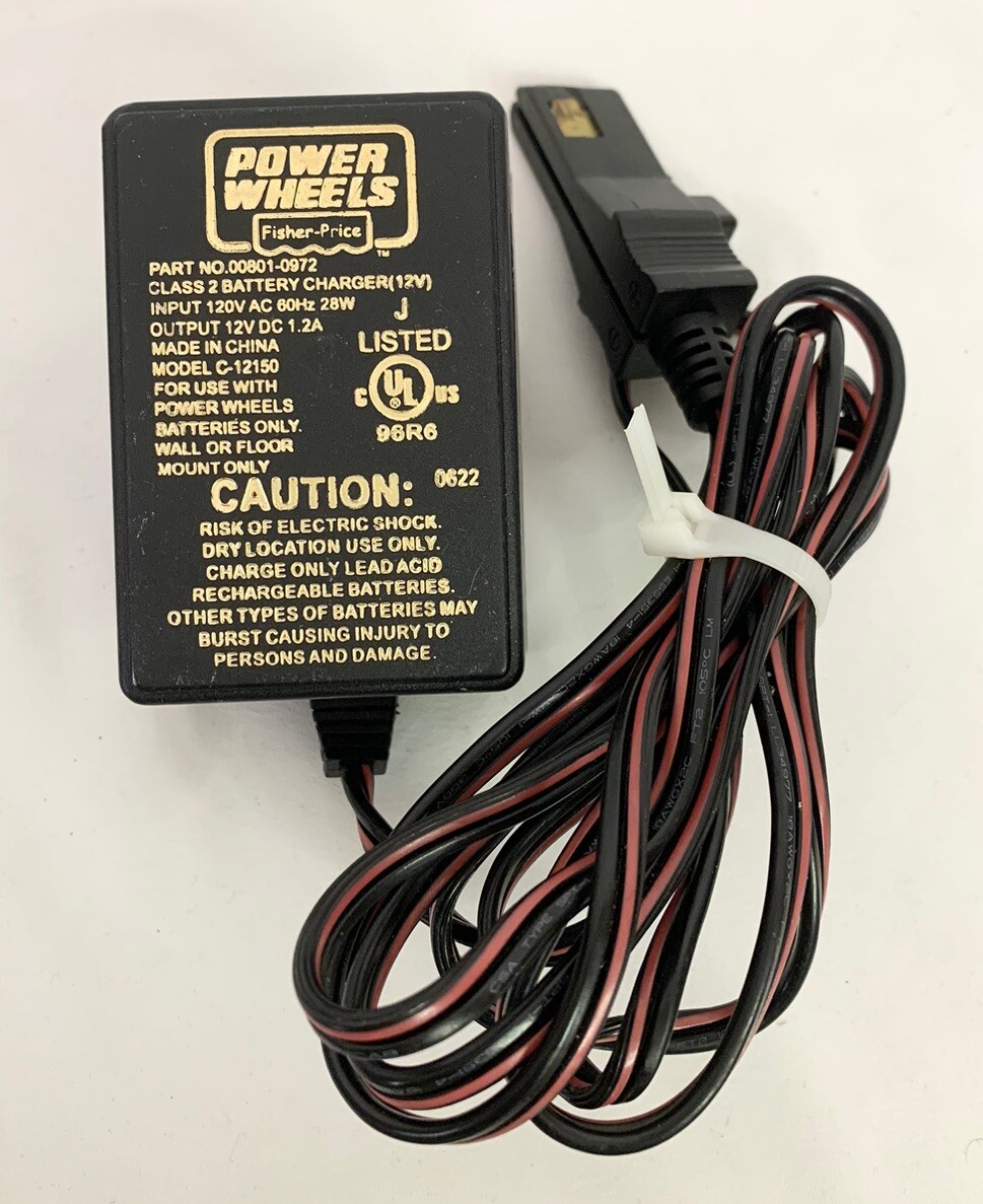 Fisher-Price Power Wheels 00801 Battery Toy Charger AC Adapter C-12150 12V 1.2A