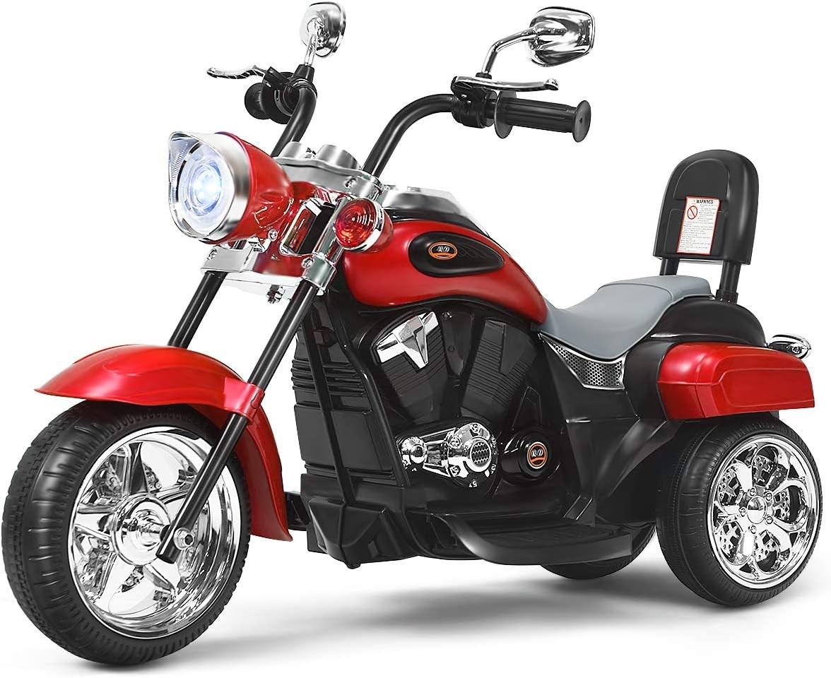 Kids Motorcycle 6V Battery Powered Ride on Chopper Motorcycle w/Horn Headlight