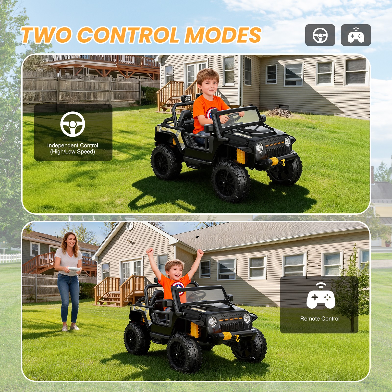 24V Kids ATV 4 Wheeler Quad Car Off-road Ride on Toy 6 mph Max-speed w/ LED MP3