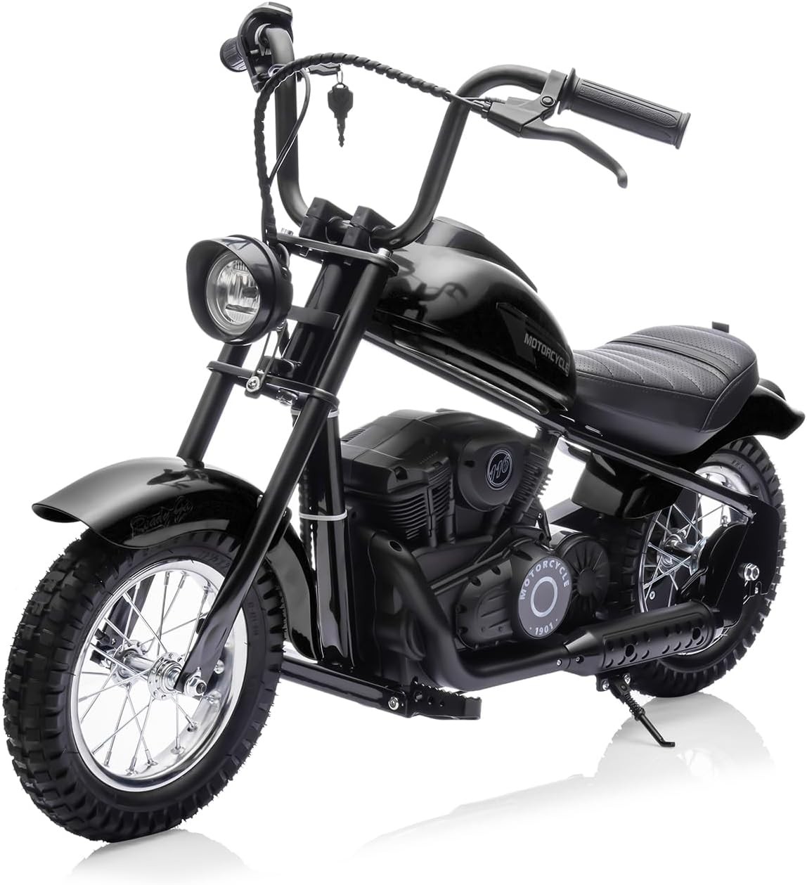 Kids Electric Dirt Bike (Ages 8-14) 24v 250w,LED,Leather Seat,Dual Speed Modes