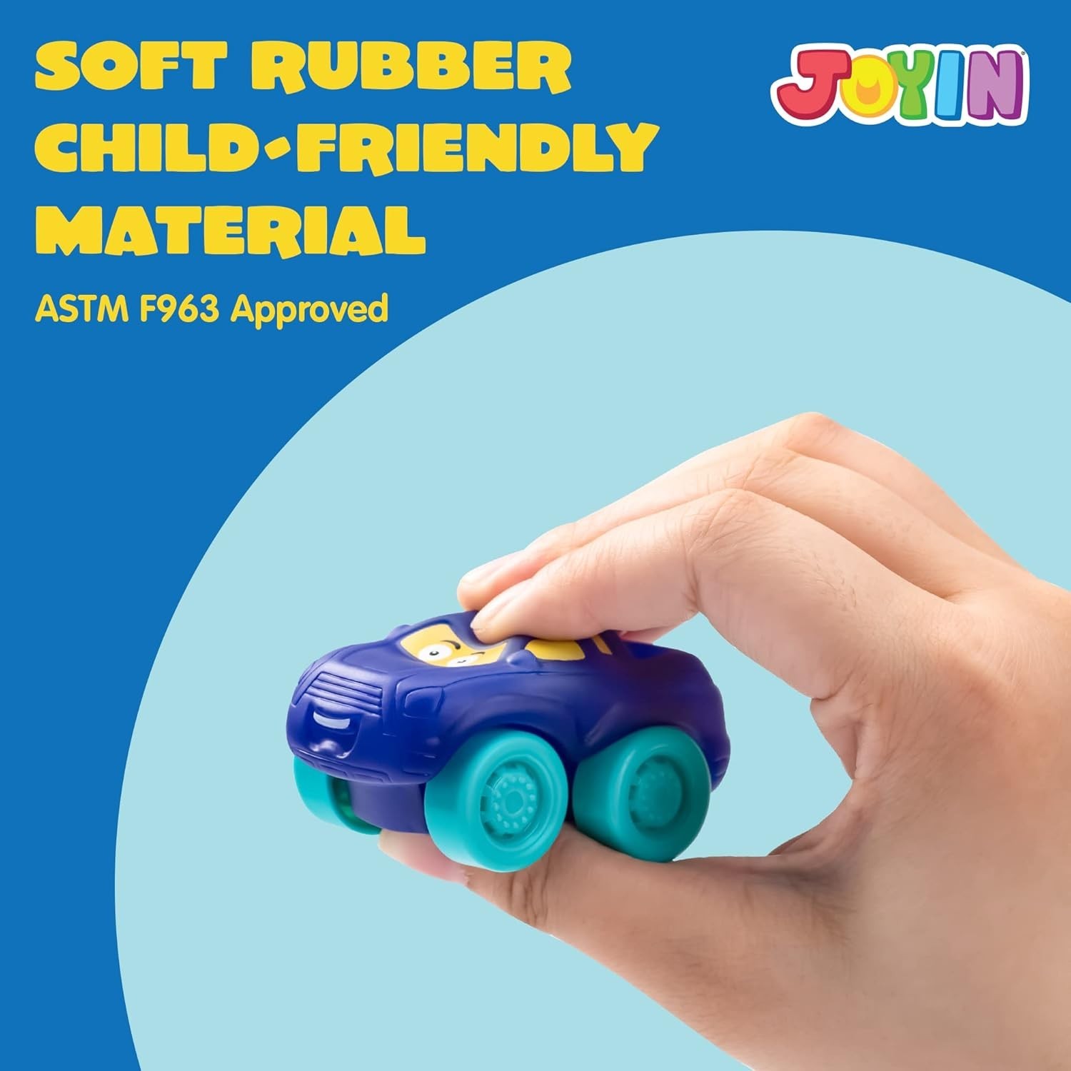 Soft Rubber Cartoon Toy Car Set – Bath Toy for Toddlers, Christmas Gift
