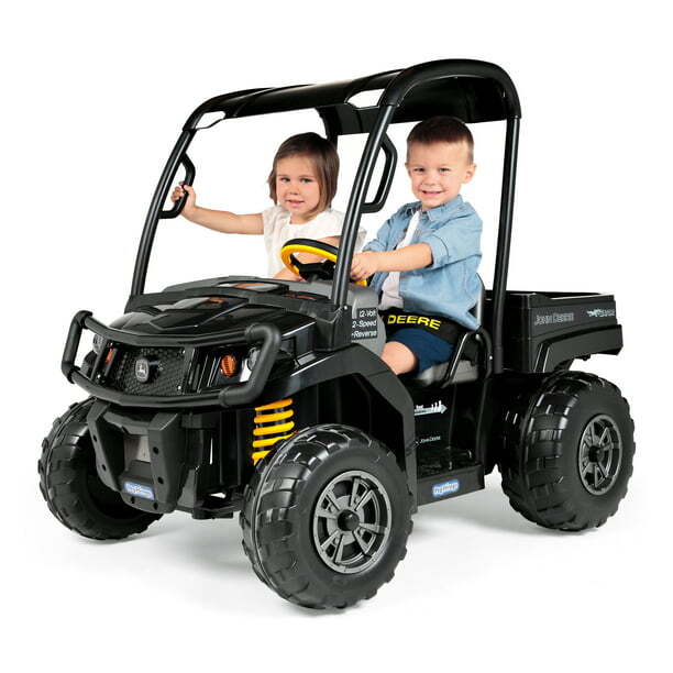 Peg Perego John Deere Gator XUV Midnight Black, 12-Volt Battery-Powered Ride-On