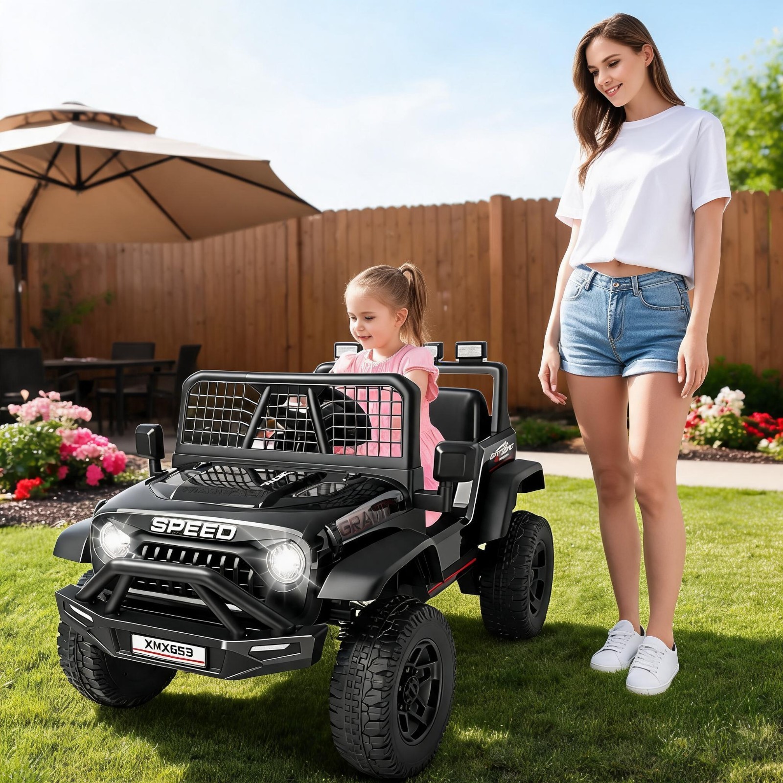 24V Kids Ride on Toy Electric Car Battery Power Wheel Truck w/Remote Control LED