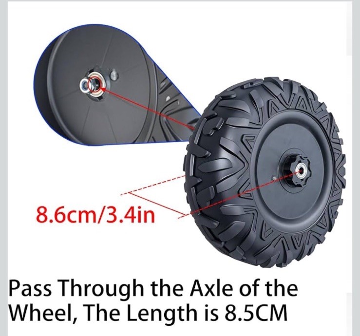 2-Pack Power Wheel Tires 13″ EVA Solid Upgrade Car/SUV/UTV/ATV 1.2cm Hole Alliga