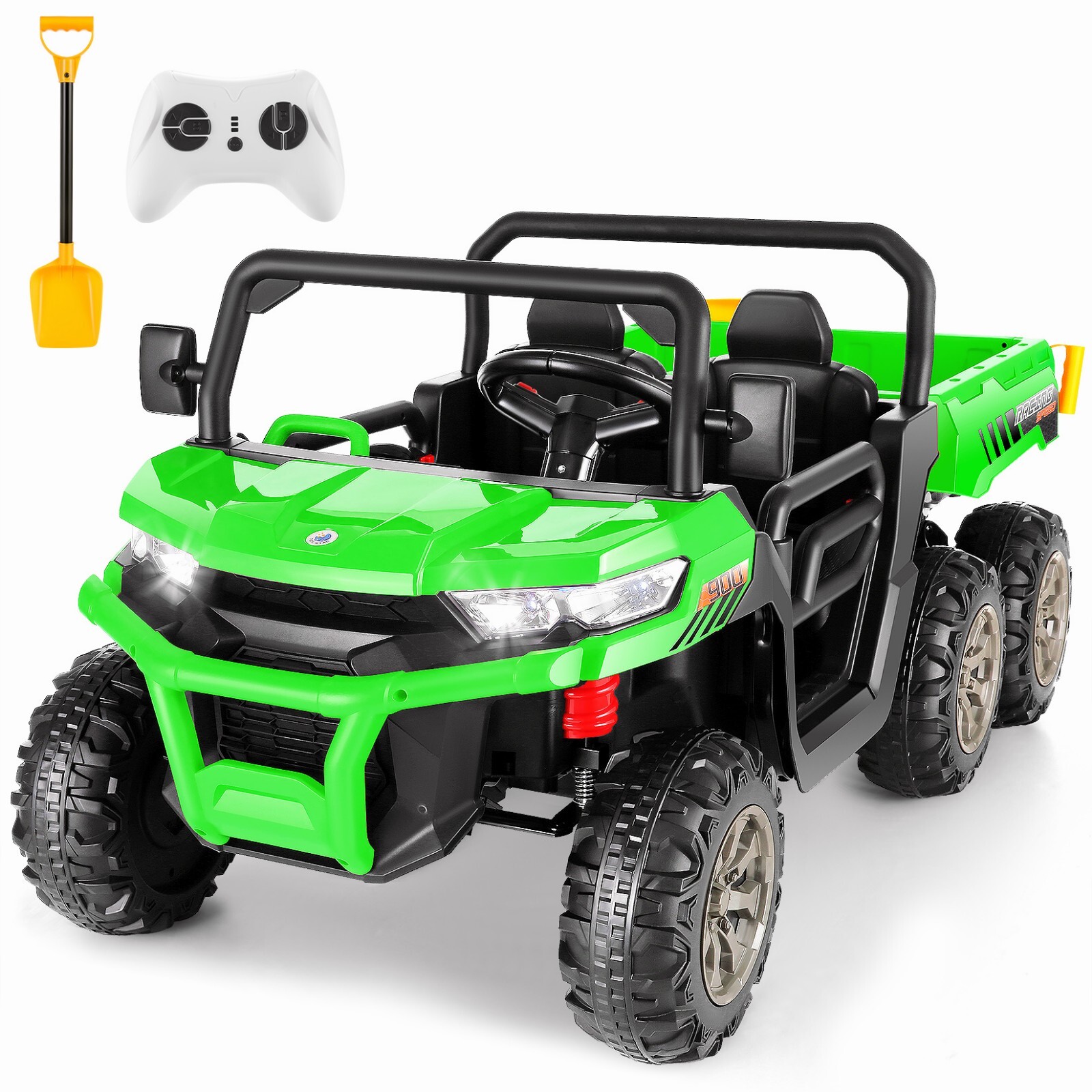 24V 4WD Kids Ride on Dump Truck with Remote Control, 2 Seater Electric Car Toy*