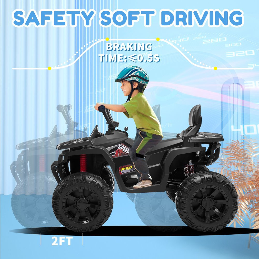 24V Kids Ride on ATV with 2 Seater, 2* 200W Motor 9AH Battery Powered Electric C