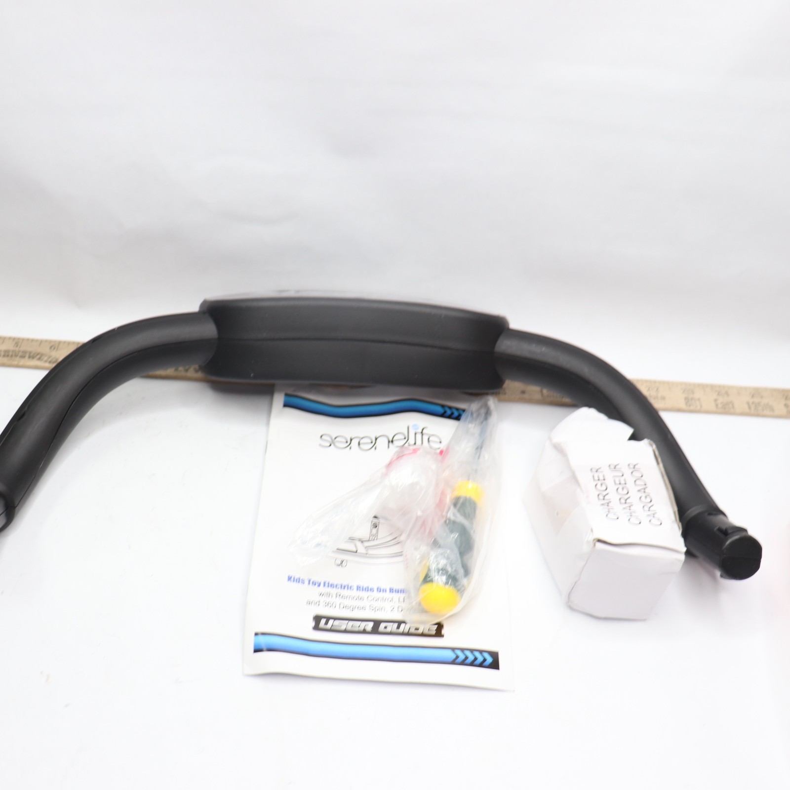 Serenelife Back Rest Kids Bumper Car Replacement Black 17.7″L x 7.1″W x 9.1″H