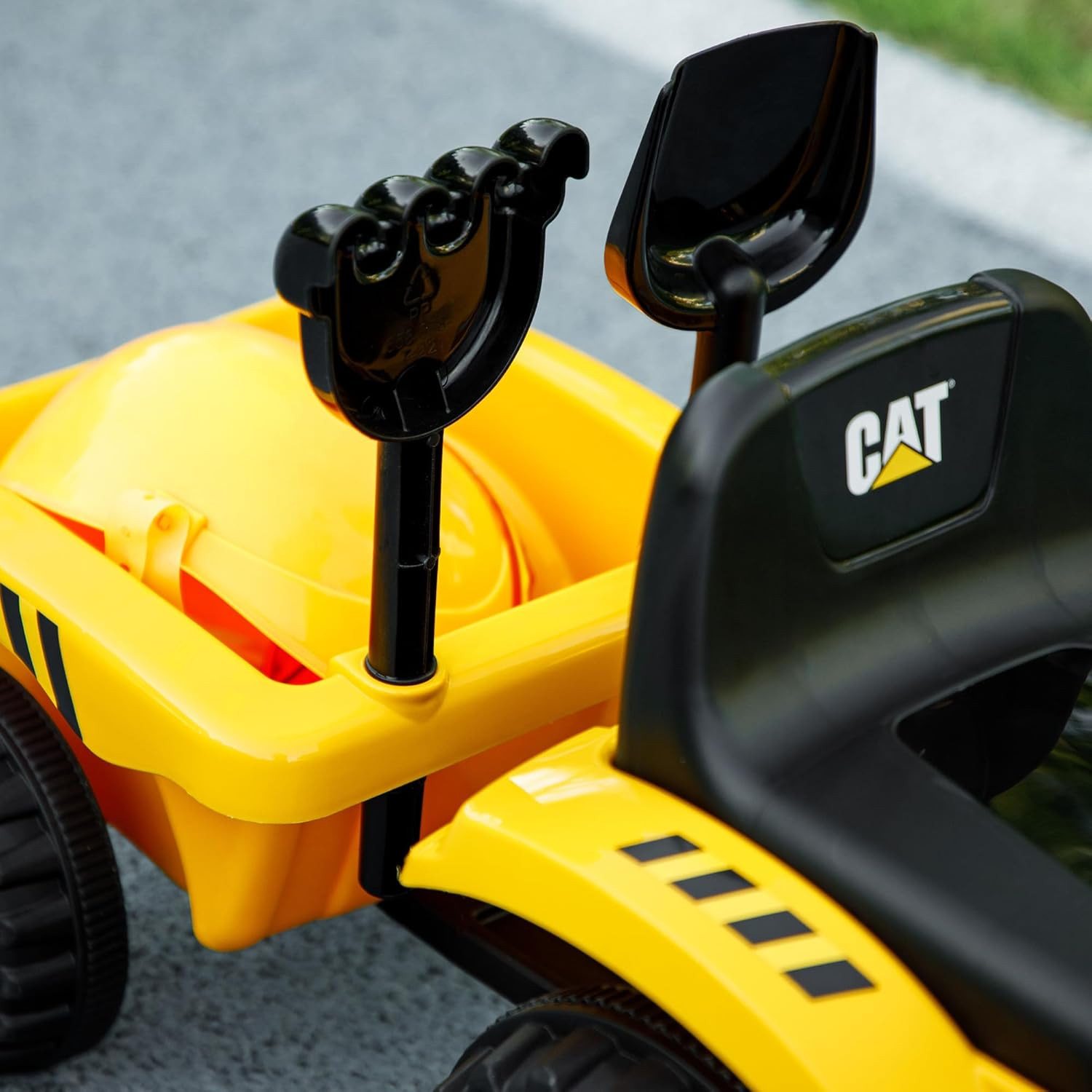 2 in 1 Ride on Tractor for Kids, Caterpillar Licensed Ride on Excavator with Sho