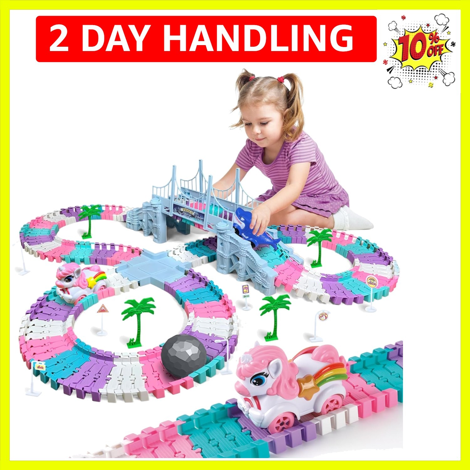 Car Toys for Kid 4-6, 194 PCS Race Car Track for Kids Ages 4-8, Monster Truck…
