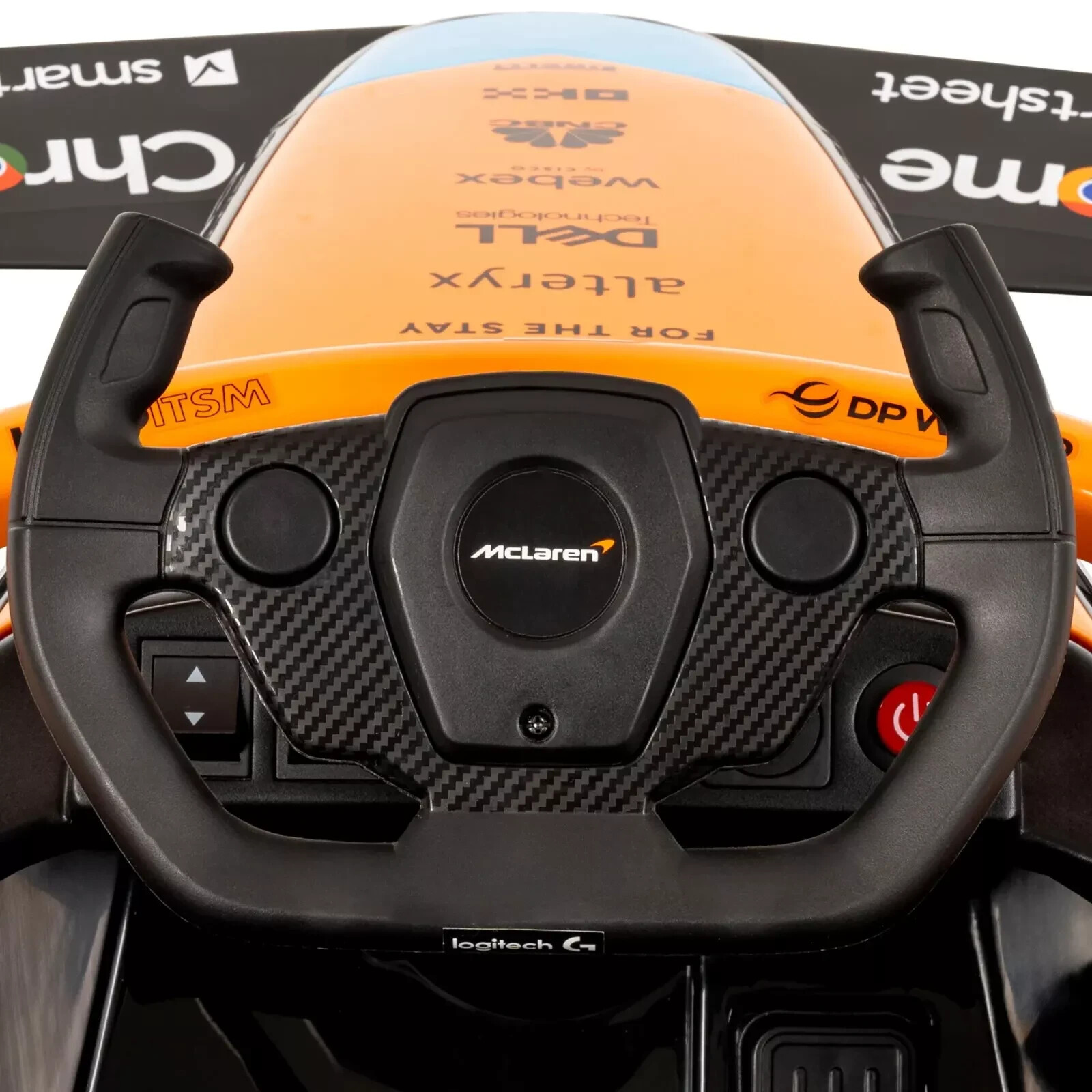 McLaren F1 Race Car 12V Battery-Powered Vehicle w/ Remote, Ages 3+