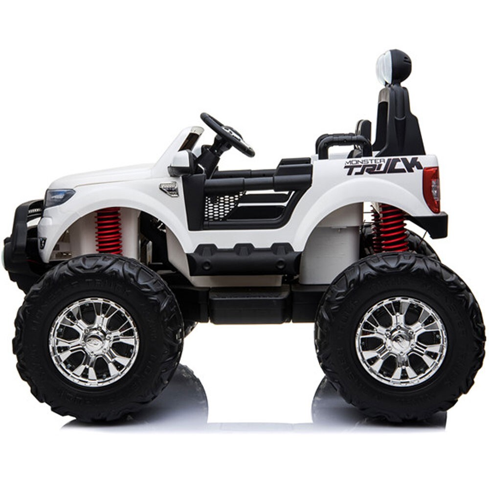 MotoTec Monster Truck 4×4 12v White / Black (2.4ghz RC)