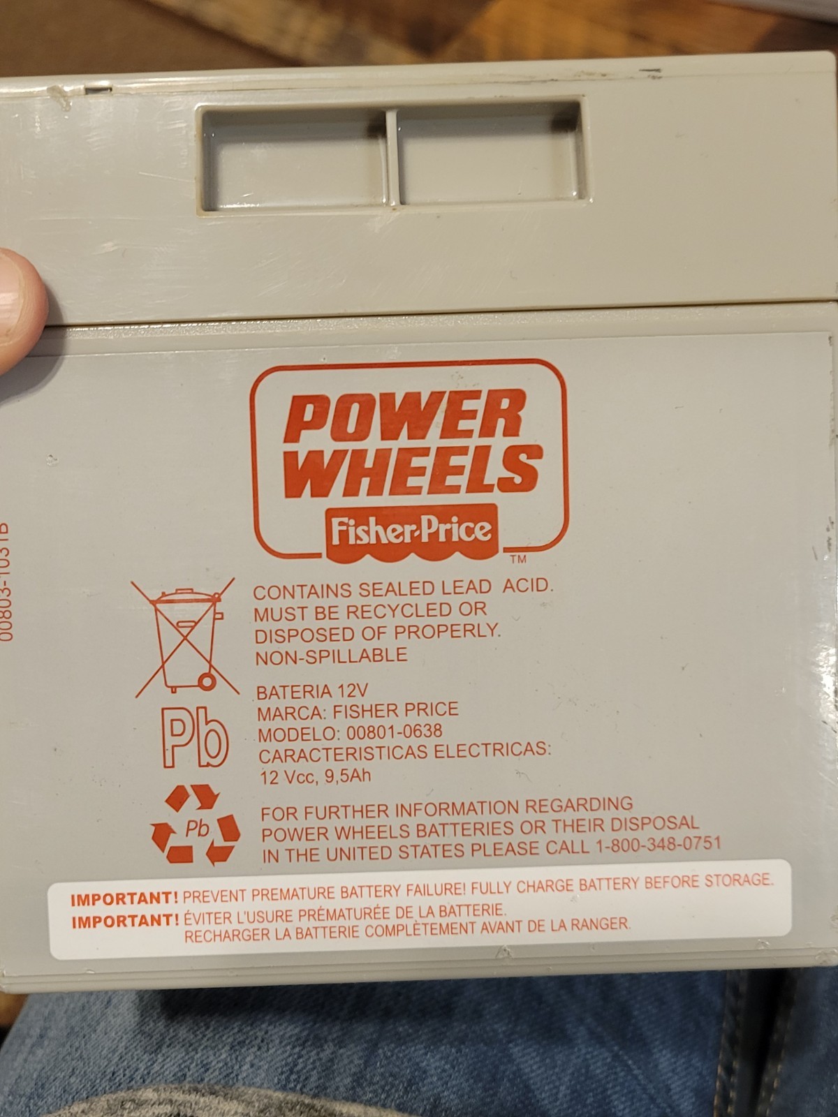 Power Wheels Gray Battery 12 Volt Expires June 2021 original Box Untested