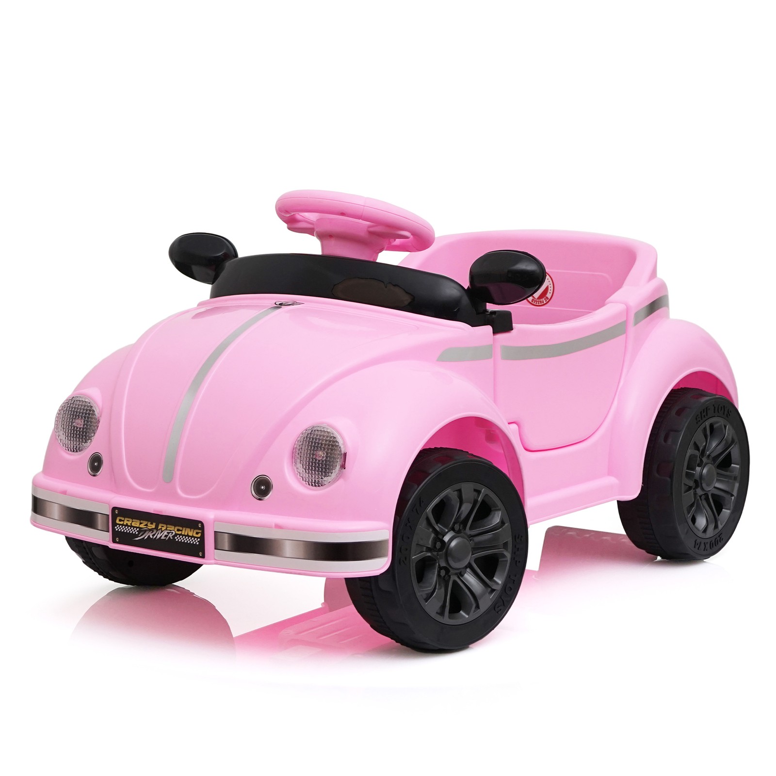 12V Kids Ride On Car Wheel LED USB & Bluetooth Suitable for Kids Aged 2-4 Pink