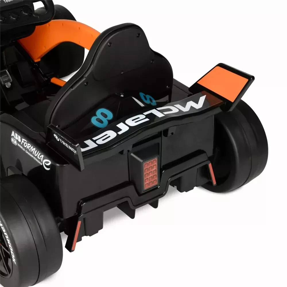 McLaren Formula F1 Race Car 12V Battery-Powered Vehicle , Ages 3+, Orange/Black