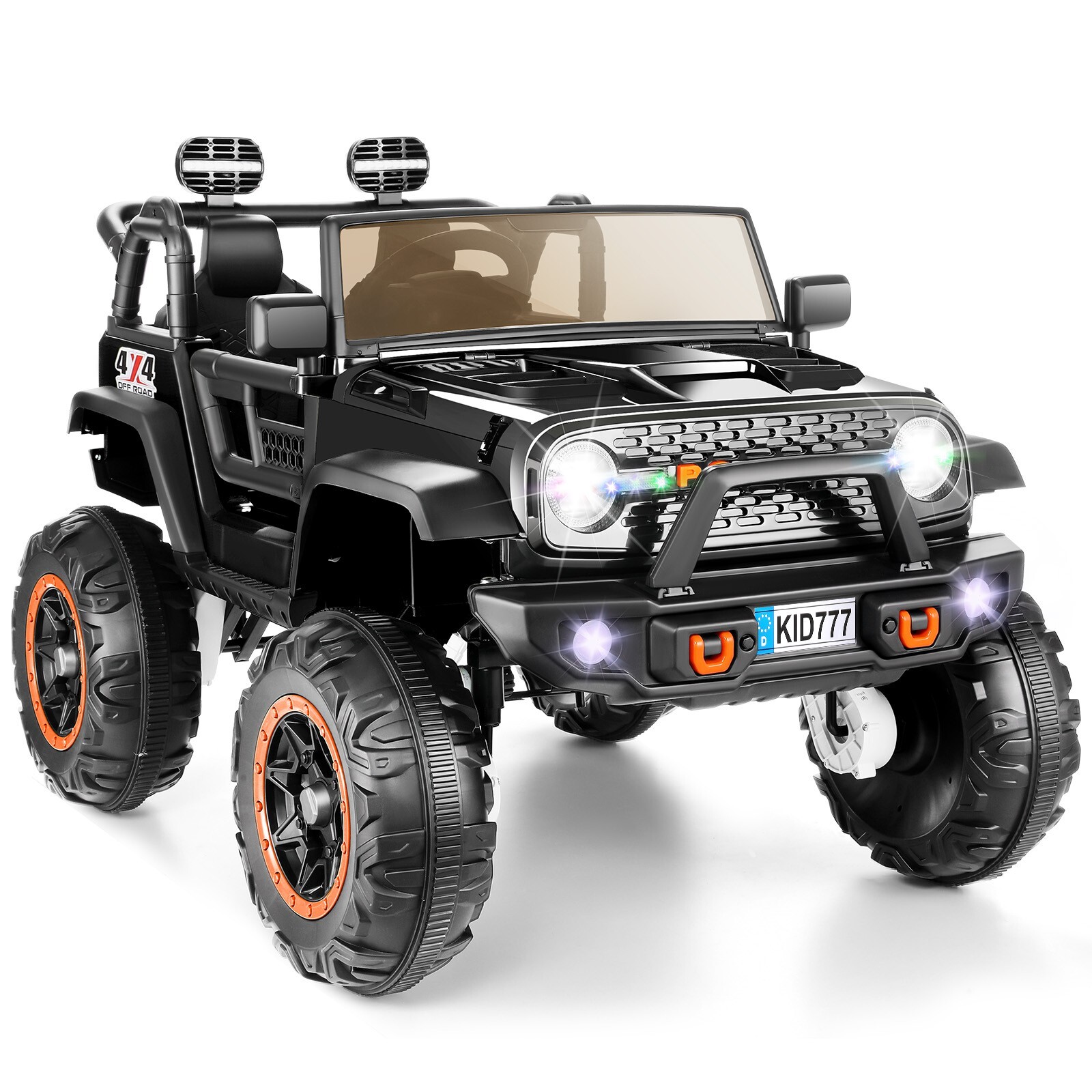 24V Kids Ride On Car,2 Seaters 2x200W Electric Vehicle Truck Bluetooth w/Remote