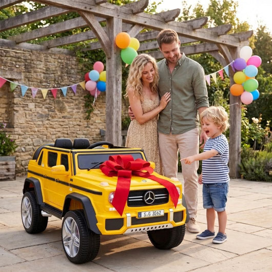 12V Licensed Mercedes-Benz Kids Ride-On Car w/ Remote Control – Yellow