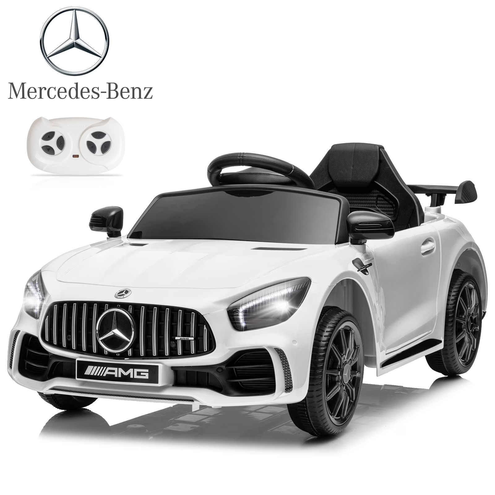 Mercedes-Benz AMG Licensed 12V Kids Ride on Car w/ Remote Bluetooth Enabled W